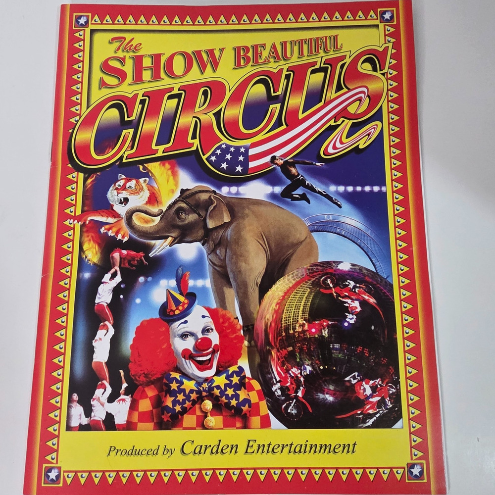 Vintage George Carden Circus Coloring Activity Book Program Cut-Outs 1990s